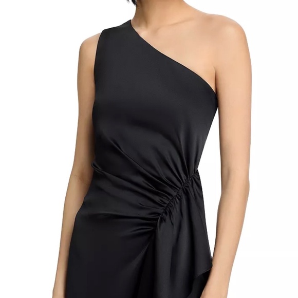 Ramy Brook  Malika Satin One Shoulder Midi Dress size 8 - Picture 5 of 14